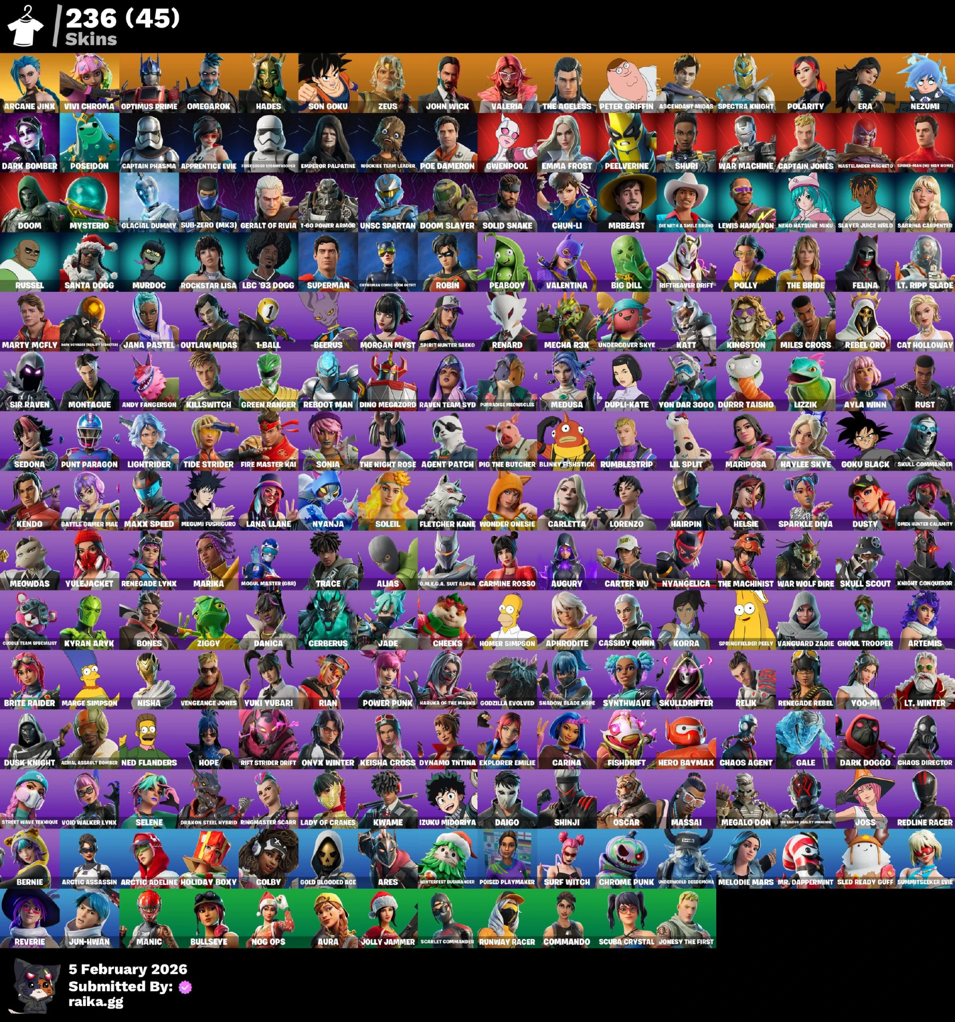 14/14 events 235 skins